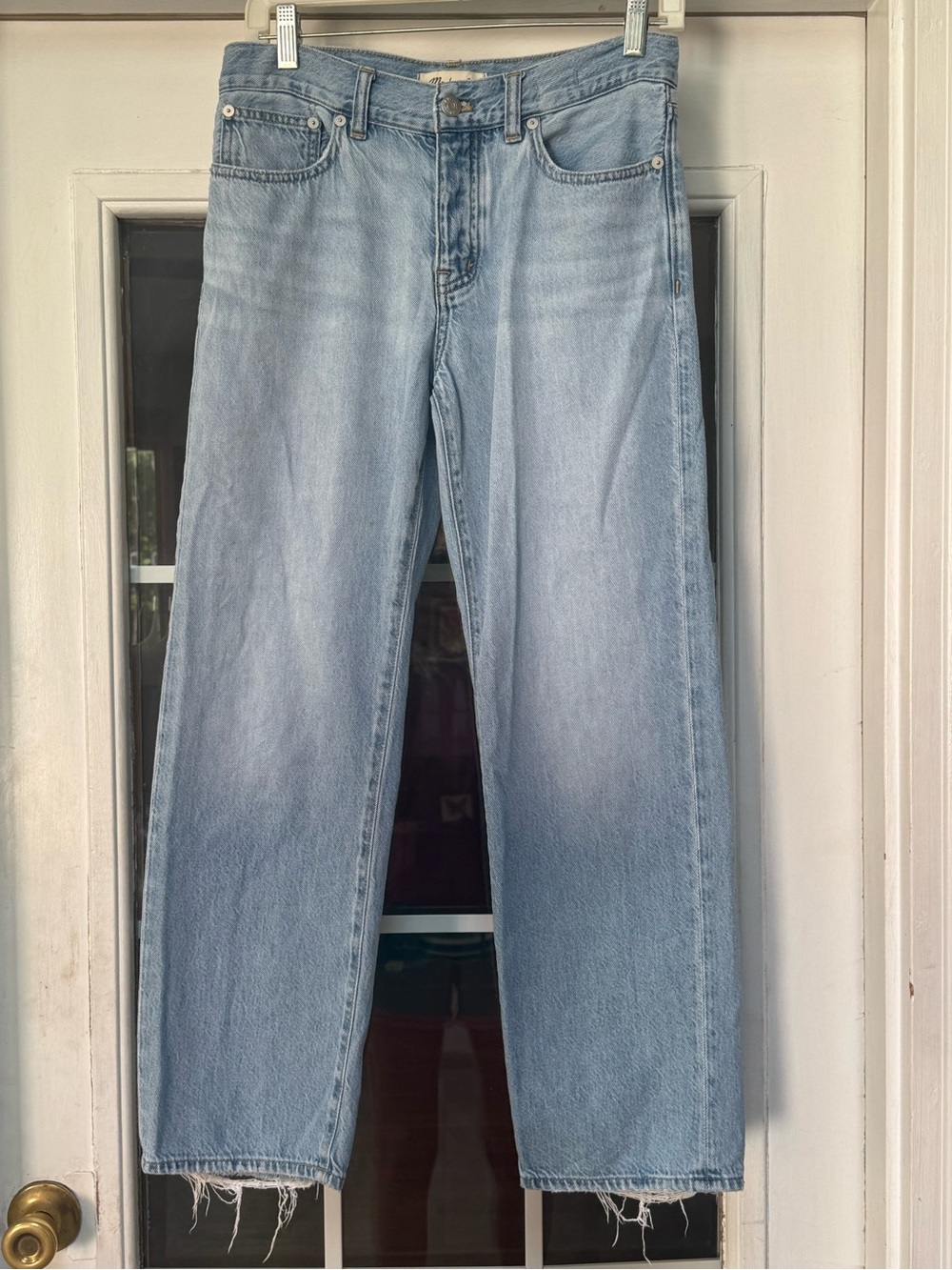 Madewell Light Wash Straight Leg Jeans